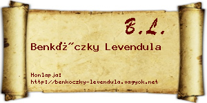 Benkóczky Levendula névjegykártya